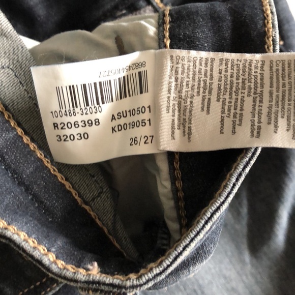 Mavi Anika Mid Rise Ripped Smoky Vintage cropped flare raw hem jeans Size 26 - Picture 7 of 14